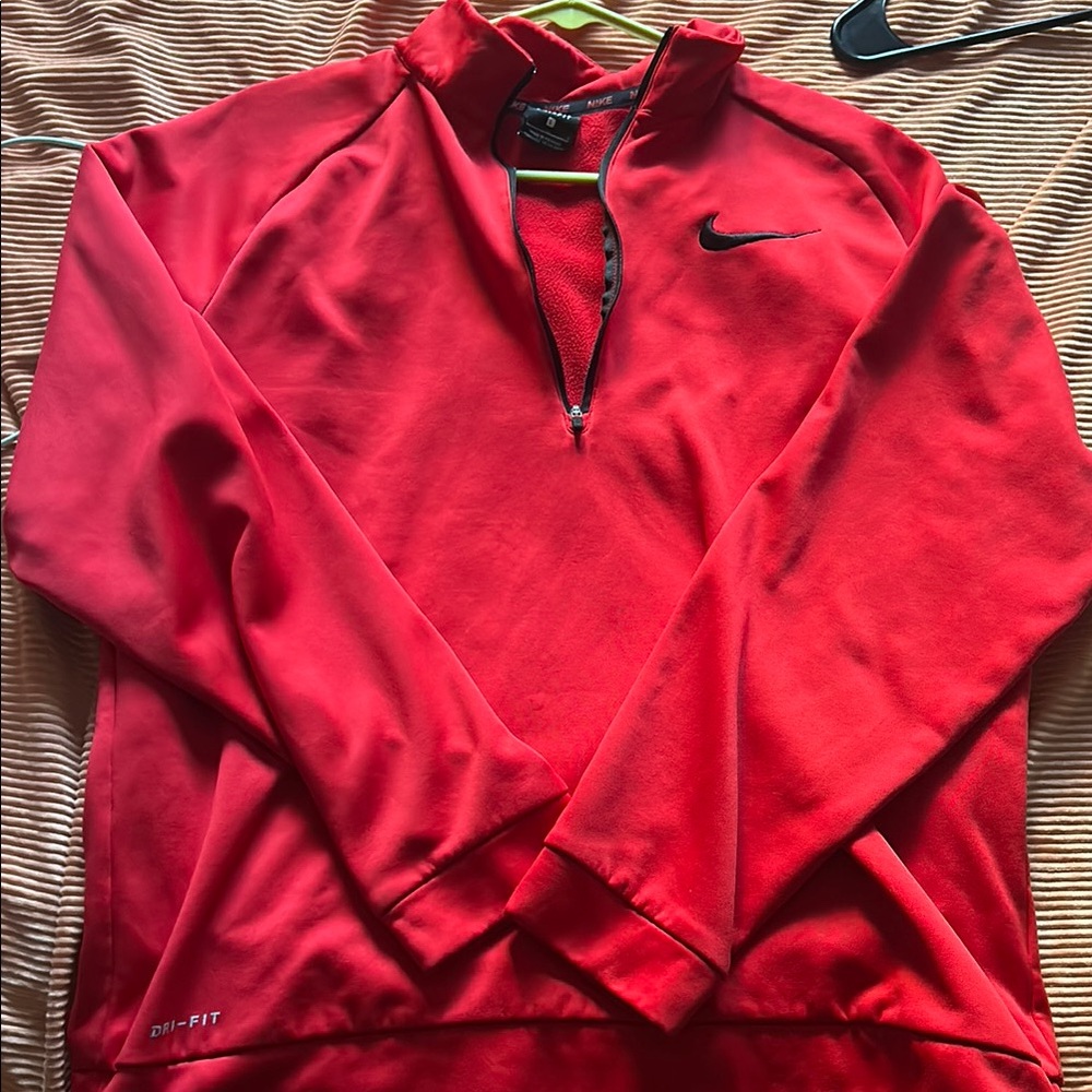 Nike Red Quarter-Zip Pullover